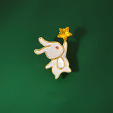 Japanese Cartoon Cute Rabbit Star Brooch