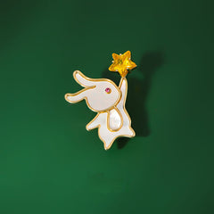 Japanese Cartoon Cute Rabbit Star Brooch