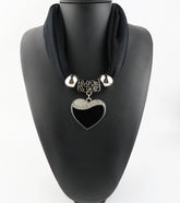 Women's Fashion Simple Heart-shaped Pendant Scarf
