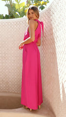 Pure Color Halter Lace-up One-piece Wide-leg Pants