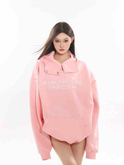 Velvet Padded Loose Pullover Couple Hooded Sweater