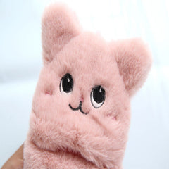 Cute Clamshell Warm And Velvet Padded Gloves