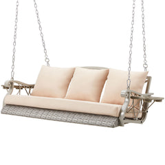 Outdoor porch swing with cushions – thickened sponge cushion detail