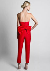 Red Jumpsuit Evening Dresses With
