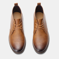 Desert Martin boots for men – round toe sewing thread retro design