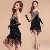 Adult Female Latin Dance Dress With Fringe Costume