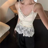 V-neck Socialite Style Beautiful Lace Small Sling