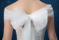 Wholesale fashion one word, shoulder lace, fishtail Tail Han bride married new wedding dress D95