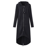 Fleece sweater hooded coat