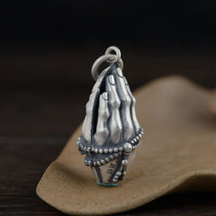 Golden Deer King Pure Silver Retro Matte Thai Silver Pendant