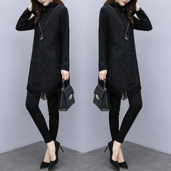 Large Size Ladies Irregular Tassel A-line Dress