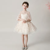 Girls Flower Girl Sequin Flower Wedding Dress