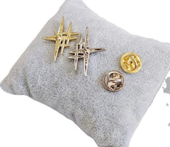 Retro Camellia Zircon Needle