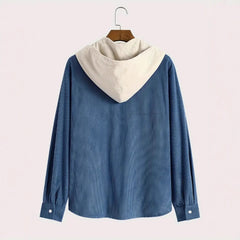 Striped Cardigan Shirt Men's Button Corduroy Jacket