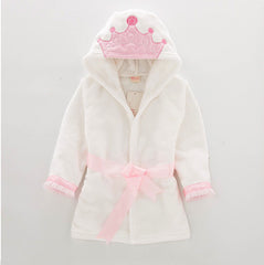 Children's flannel baby bathrobe