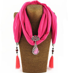 Tassel Peacock Pendant Shawl Scarf