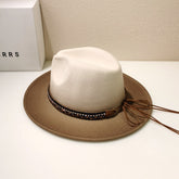 Woolen Fedora Hat Female Vintage Top Hat