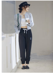 Women's High Waist Elastic Loose Leggings Casual Pants