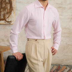 Retro One-piece Collar Striped Long-sleeved Shirt