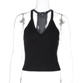 New V-neck Sexy Slim Fit Exercise Small Vest Top T-shirt