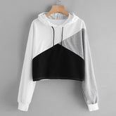 Color-blocking Long-sleeved Hat Cotton Sweatshirt