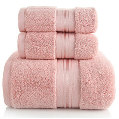 Cotton bath towel set 3 piece – 760g thick plush quality weight detail