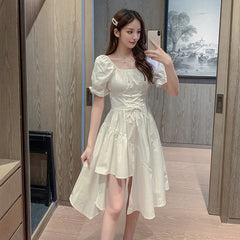 Niche Design Sense Hepburn Style Waist Skirt Women