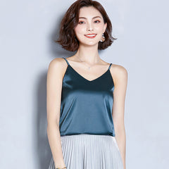 Women's Elegant Satin Tank Top