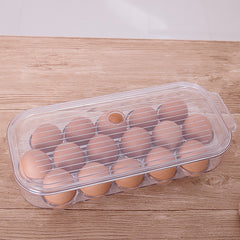 Refrigerator egg storage box – PET 31cm transparent fridge organizer front view