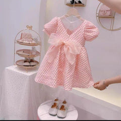 Summer Girl Dress Korean Version Of The New Children'S Princess Dress Western-Style Birthday Dress Short-Sleeved Skirt