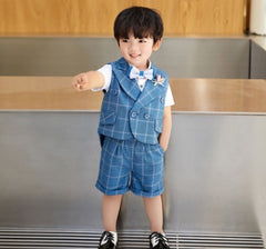 Suit Vest Suit Little Boy Birthday Formal Wear Banquet Clothes Children