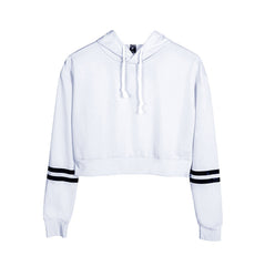 Women's Solid Color Sexy High Waist Blank Hooded Sweater