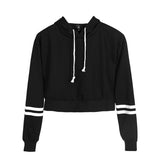 Women's Solid Color Sexy High Waist Blank Hooded Sweater