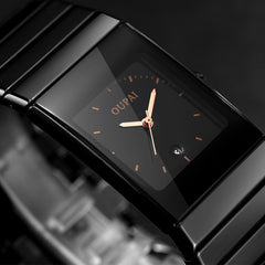 Men's Waterproof Square Ceramic Watch