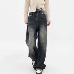 High Waist Wide Leg Jeans Large Size Women