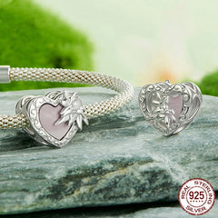 Heart Pattern Beaded S925 Sterling Silver