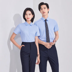 Bamboo Fiber Business Short Sleeve Non-ironing Stretch Shirt