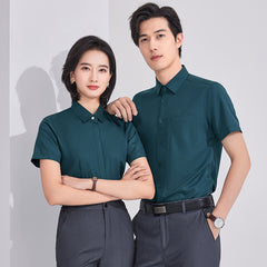 Bamboo Fiber Business Short Sleeve Non-ironing Stretch Shirt
