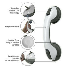 Bathroom suction grab bar safety handle – 11.42x3.54x2.95 inch size