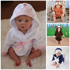 Children's flannel baby bathrobe