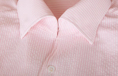 Retro One-piece Collar Striped Long-sleeved Shirt