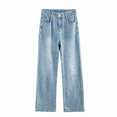 Fashionable Personalized Wide-leg Mopping Jeans For Women