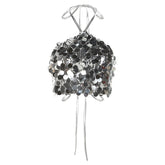 Women's Fashion Halter Backless Sequined Vest