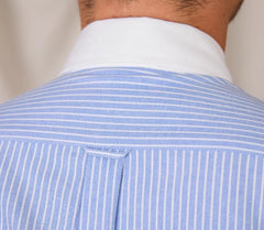 Collar Cotton Striped Long Sleeved Shirt