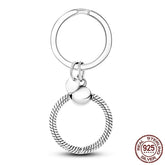 Sterling Silver Keychain Pouch Charm