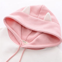 Winter childlike cartoon hooded sweater