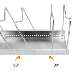 Stainless steel kitchen storage rack – long 7-tier large capacity option