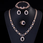 Big Brand Retro Zircon Necklace Set Chain Women