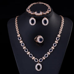 Big Brand Retro Zircon Necklace Set Chain Women