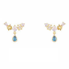 Zircon earrings temperament star earrings